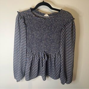 Hayden Kids Blue and White Patterned Blouse